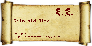 Reinwald Rita névjegykártya