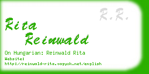 rita reinwald business card